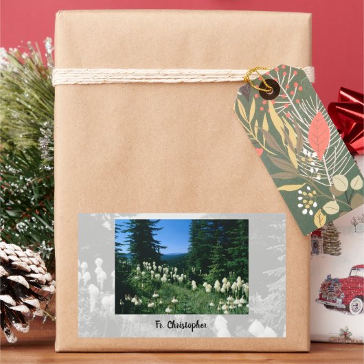 Priesterlandschaft Personalisiert Rechteckiger Aufkleber (Feiertag)