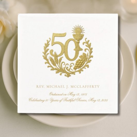 Priesterliche Ordination Golden Jubilee Serviette