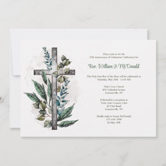 Priesterorden Einladung (Vorderseite)