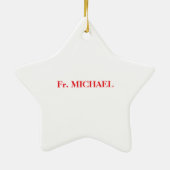 Priesterorden Schwarzes Kreuz Keramik Ornament (Hinten)