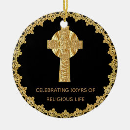 Priesterordenkung Jahrestag Gedenkkreuz Keramik Ornament