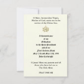 Priesterordinierung Jubiläumsgebet Karte (Rückseite)