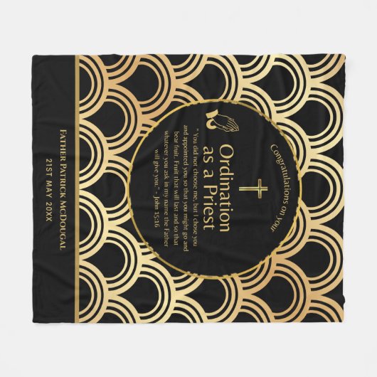 Priesterordinierung Neuer Priester neu Ordiniert Fleecedecke (Vorderseite (Horizontal))