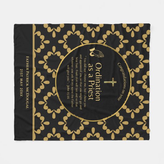 Priesterordinierung Neuer Priester neu Ordiniert Fleecedecke (Vorderseite (Horizontal))