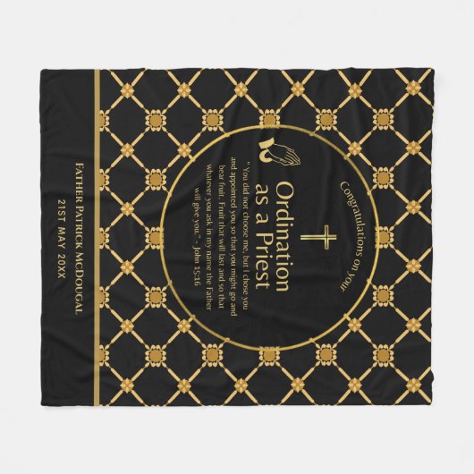 Priesterordinierung Neuer Priester neu Ordiniert Fleecedecke (Vorderseite (Horizontal))