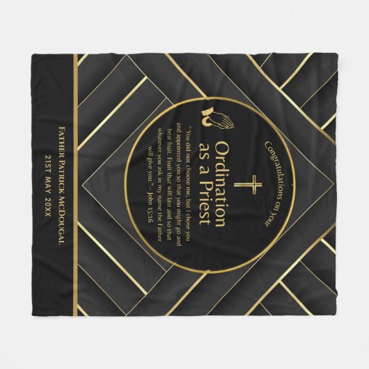 Priesterordinierung Neuer Priester neu Ordiniert Fleecedecke (Vorderseite (Horizontal))