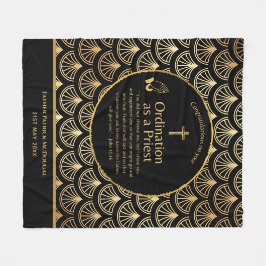 Priesterordinierung Neuer Priester neu Ordiniert Fleecedecke (Vorderseite (Horizontal))