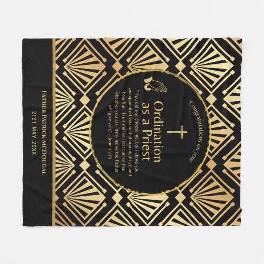 Priesterordinierung Neuer Priester neu Ordiniert Fleecedecke (Vorderseite (Horizontal))