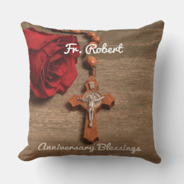Priesterordnung Rote Rose und Rosary Kissen