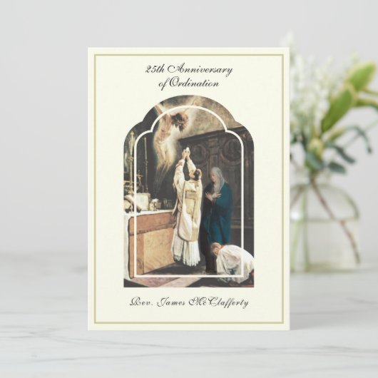 Priesterortung Jubiläum Einladung (Stehend Vorderseite)