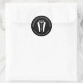 Priesterschaft Schwarz-Weiß-Ordination Runder Aufkleber (Tasche)