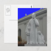 Priesterstatue Postkarte (Vorne/Hinten)