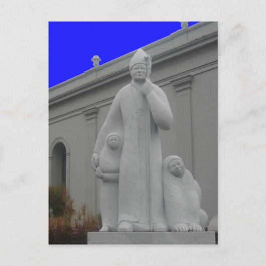 Priesterstatue Postkarte (Vorderseite)