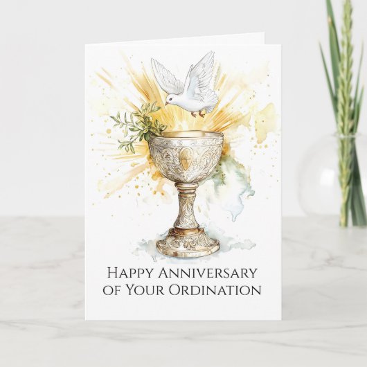 Priesterweihejubiläumssegen Kelch  Karte (Vorderseite)