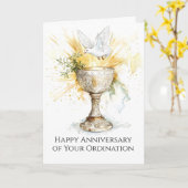 Priesterweihejubiläumssegen Kelch  Karte (Gelbe Blume)