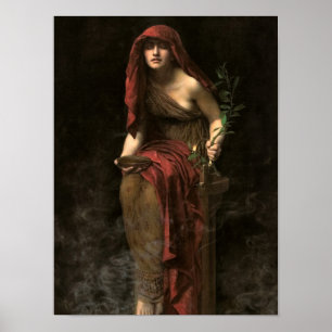 Priestess of Delphi, 1891 Poster