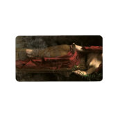 Priestess of Delphi, 1891 von John Collier Adressaufkleber (Vorne)