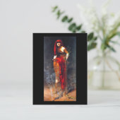 Priestess of Delphi ~ Collier Fine Art Malerei Postkarte (Stehend Vorderseite)