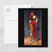 Priestess of Delphi ~ Collier Fine Art Malerei Postkarte (Vorne/Hinten)