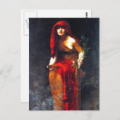 Priestess of Delphi ~ Collier Fine Art Malerei Postkarte (Vorne/Hinten)