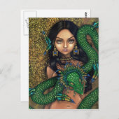 "Priestess Quetzalcoatl" Postkarte (Vorne/Hinten)