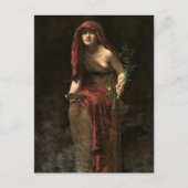 Priestess von Delphi von John Collier Postkarte (Vorderseite)