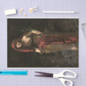Priestess von Delphi von John Collier Seidenpapier (Handwerk)