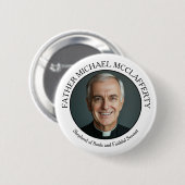 PRIESTHOLFOTO EINFACH SCHWARZ UND WEISS BUTTON (Vorne & Hinten)