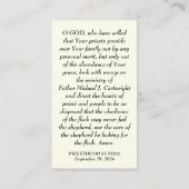 PRIESTHOOD SONNTAG PERSONALISIERT PRAYER CARDS PLATZKARTE (Rückseite)