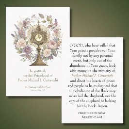 PRIESTHOOD SONNTAG PERSONALISIERT PRAYER CARDS PLATZKARTE