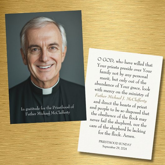 PRIESTHOOD SONNTAG PERSONALISIERT PRAYER CARDS PLATZKARTE