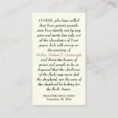 PRIESTHOOD SONNTAG PERSONALISIERT PRAYER CARDS PLATZKARTE (Rückseite)
