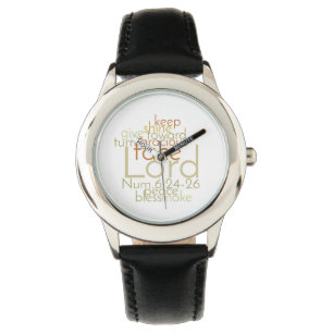 Priestlich Segen männlicher schwarzer Lederuhr Armbanduhr