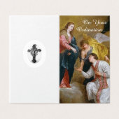 Priestliche Ordination Karte (Außenseite Aufgefaltet)