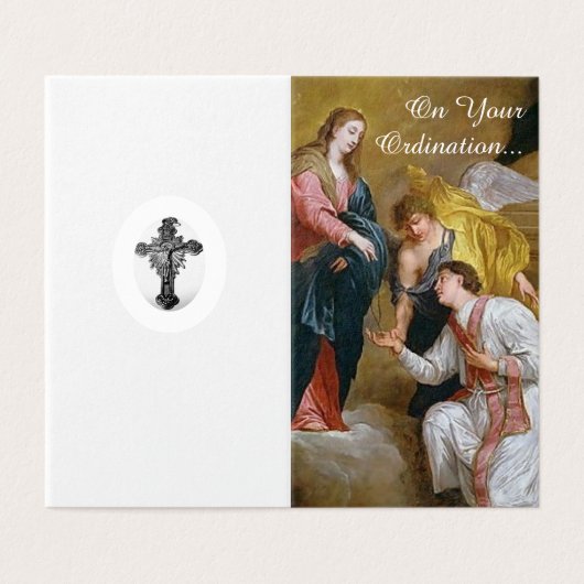 Priestliche Ordination Karte (Außenseite Aufgefaltet)
