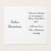 Priestliche Ordination Karte (Innenseite Aufgefaltet)