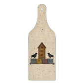 Prim Birdhouse Glas Cutting Board Schneidebrett (Vorderseite)