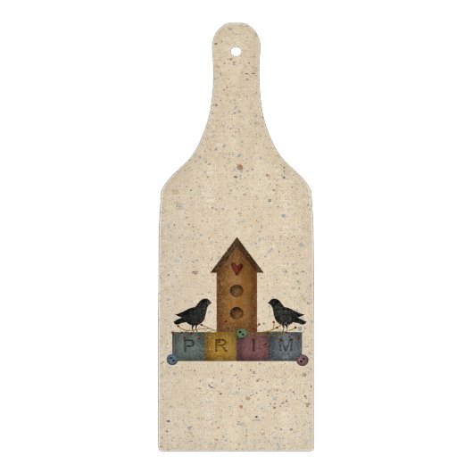 Prim Birdhouse Glas Cutting Board Schneidebrett (Vorderseite)
