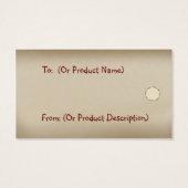 Prim Birdhouse Hang Tag (Rückseite)