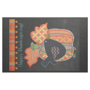 Prim Black Crow Patchwork Pumpkin-Erntedank Stoff