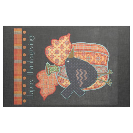 Prim Black Crow Patchwork Pumpkin-Erntedank Stoff (Fat Quarter (45,7 x 55,9 cm))