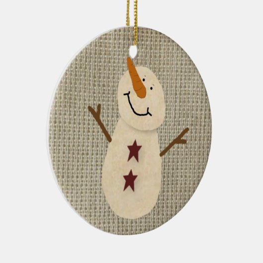 Prim Country Snowman Ornament (Rechts)