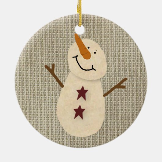 Prim Country Snowman Ornament (Hinten)