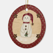 Prim Country Snowman Ornament (Links)