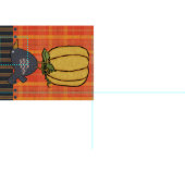 Prim Crow auf Pumpkin Fat Quarter Stoff (Kachel)