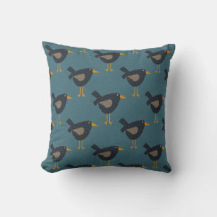 Prim Crow Pillow, Whimsikkraut Folklorekunst Kissen