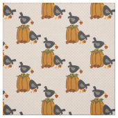 Prim Crows und Pumpkins Stoff (Muster)