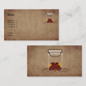 Prim Jar Fixins Business Card Visitenkarte (Vorne/Hinten)