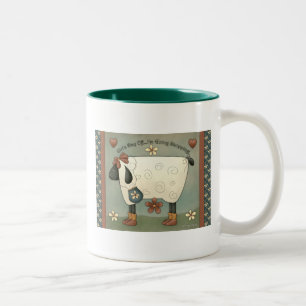 Prim Land-Schaf-Kaffee-Tasse Zweifarbige Tasse