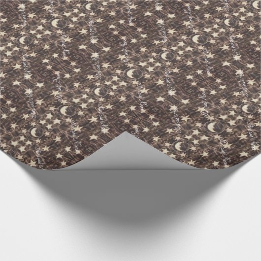 Prim Moon and Stars Pagan Witz Celebration Party Geschenkpapier (Ecke)